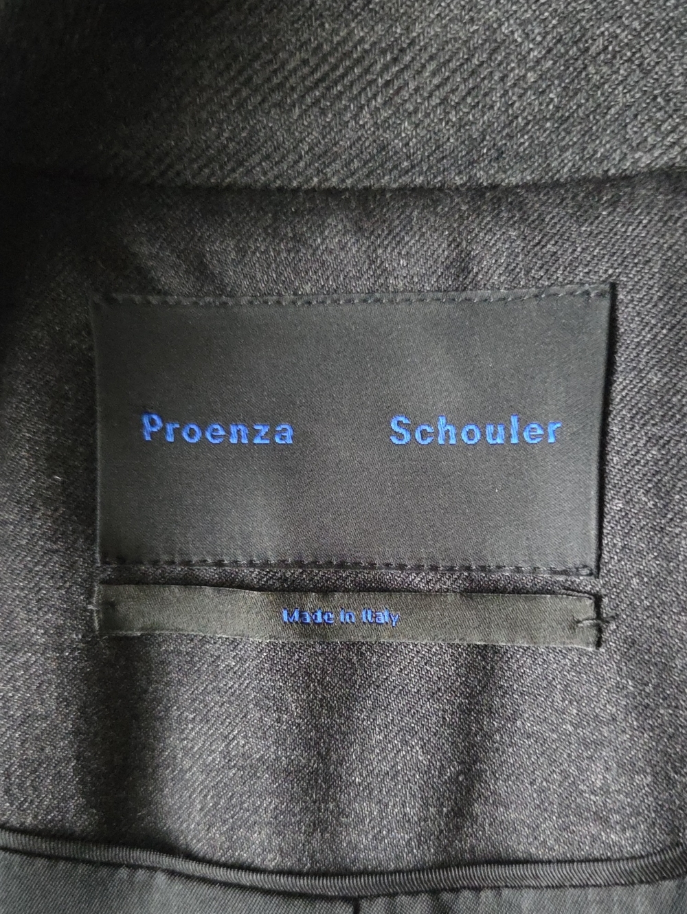 PROENZA SCHOULER NWOT CHARCOAL VIRGIN WOOL SILK JACKET BLAZER US 10 - Picture 15 of 15